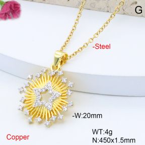 F6N408564baka-L017  Fashion Copper Necklace