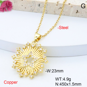 F6N408568baka-L017  Fashion Copper Necklace