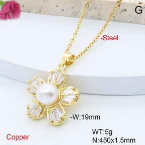 F6N408574baka-L017  Fashion Copper Necklace