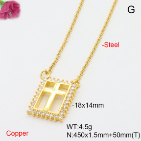 F6N408590avja-L017  Fashion Copper Necklace