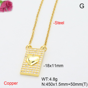 F6N408596aajl-L017  Fashion Copper Necklace