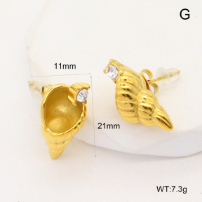 GEE002416bhva-066  Czech Stones,Handmade Polished  Stainless Steel Earrings
