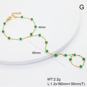 6B3002348vbpb-908  Enamel  Stainless Steel Bracelet