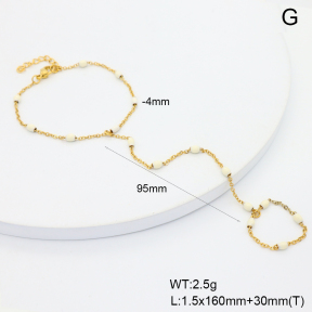 6B3002350vbpb-908  Enamel  Stainless Steel Bracelet