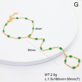 6B3002352vbpb-908  Enamel  Stainless Steel Bracelet