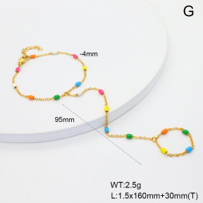 6B3002354vbpb-908  Enamel  Stainless Steel Bracelet