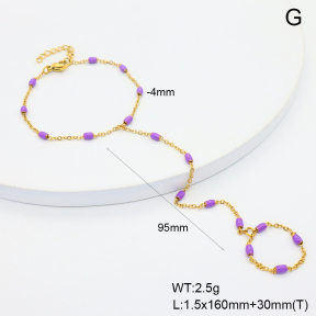 6B3002356vbpb-908  Enamel  Stainless Steel Bracelet