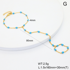 6B3002360vbpb-908  Enamel  Stainless Steel Bracelet