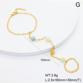 6B4003158vbpb-908  Morganite  Stainless Steel Bracelet