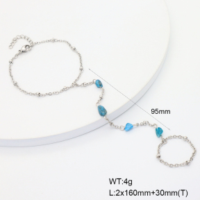 6B4003165bbov-908  Apatite  Stainless Steel Bracelet