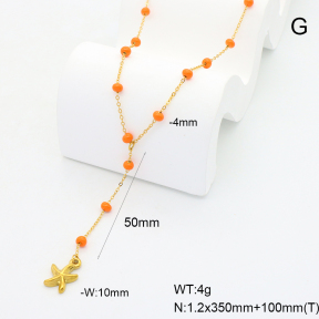 6N3001906vhha-908  Enamel  Stainless Steel Necklace