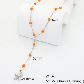 6N3001907bhva-908  Enamel  Stainless Steel Necklace