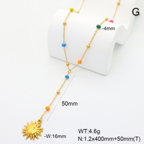 6N3001910vhha-908  Enamel  Stainless Steel Necklace