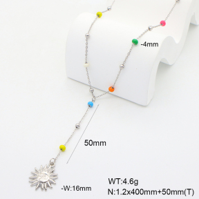 6N3001911bhva-908  Enamel  Stainless Steel Necklace