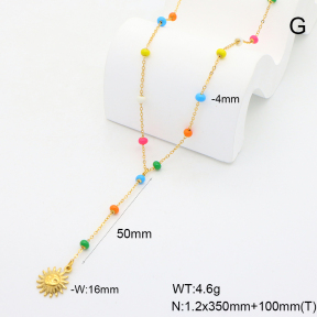 6N3001918vhha-908  Enamel  Stainless Steel Necklace