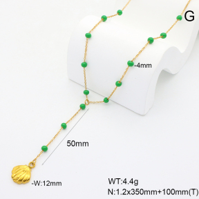 6N3001920vhha-908  Enamel  Stainless Steel Necklace