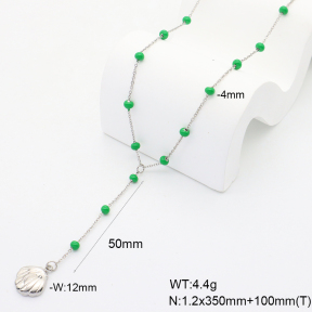 6N3001921bhva-908  Enamel  Stainless Steel Necklace