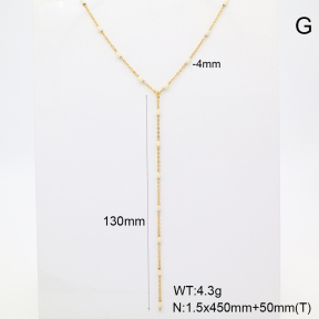 6N3001922bhbl-908  Enamel  Stainless Steel Necklace