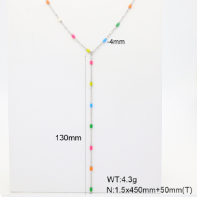 6N3001931bvpl-908  Enamel  Stainless Steel Necklace