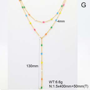 6N3001932ahlv-908  Enamel  Stainless Steel Necklace