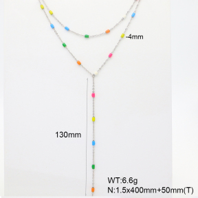 6N3001933vhkb-908  Enamel  Stainless Steel Necklace