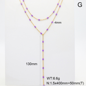6N3001936ahlv-908  Enamel  Stainless Steel Necklace