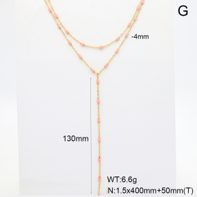 6N3001940ahlv-908  Enamel  Stainless Steel Necklace