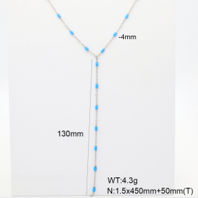 6N3001943bvpl-908  Enamel  Stainless Steel Necklace