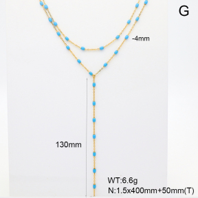 6N3001944ahlv-908  Enamel  Stainless Steel Necklace