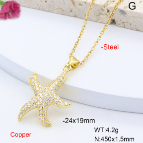 F6N408674baka-L017  Fashion Copper Necklace