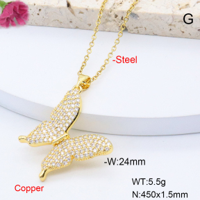 F6N408678baka-L017  Fashion Copper Necklace