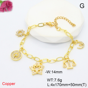 F6B406788ahlv-L036  Fashion Copper Bracelet