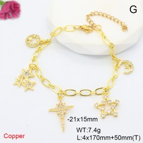 F6B406789ahlv-L036  Fashion Copper Bracelet