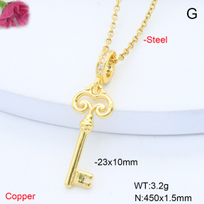 F6N200968avja-L017  Fashion Copper Necklace