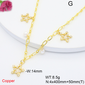 F6N408764bhia-L036  Fashion Copper Necklace