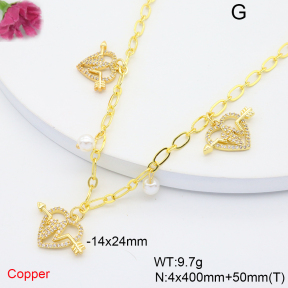 F6N408765bhia-L036  Fashion Copper Necklace