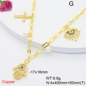 F6N408769bhia-L036  Fashion Copper Necklace