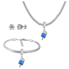 6S0017542aivb-691  Necklace Length 45+4cm Bracelet Length 17+4cm  Stainless Steel Set  PDS658