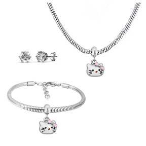6S0017552vhml-691  Necklace Length 45+4cm Bracelet Length 17+4cm  Stainless Steel Set  PDS668