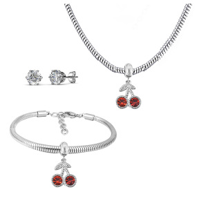6S0017564vhnv-691  Necklace Length 45+4cm Bracelet Length 17+4cm  Stainless Steel Set  PDS680