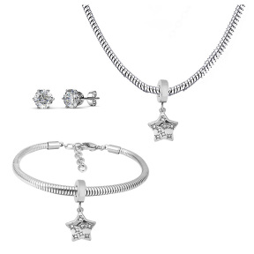 6S0017566vhnv-691  Necklace Length 45+4cm Bracelet Length 17+4cm  Stainless Steel Set  PDS682