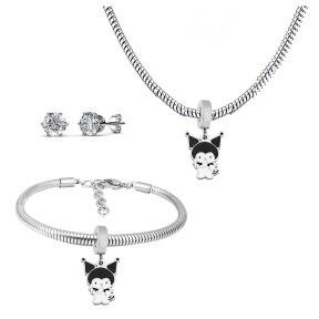 6S0017584ahlv-691  Necklace Length 45+4cm Bracelet Length 17+4cm  Stainless Steel Set  PDS700