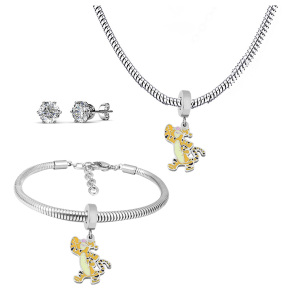 6S0017590ahlv-691  Necklace Length 45+4cm Bracelet Length 17+4cm  Stainless Steel Set  PDS706