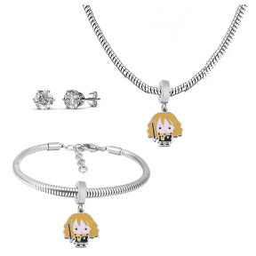6S0017594ahlv-691  Necklace Length 45+4cm Bracelet Length 17+4cm  Stainless Steel Set  PDS710