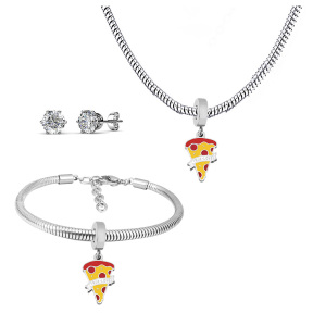 6S0017603ahlv-691  Necklace Length 45+4cm Bracelet Length 17+4cm  Stainless Steel Set  PDS719
