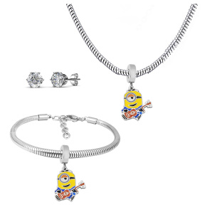 6S0017616ahlv-691  Necklace Length 45+4cm Bracelet Length 17+4cm  Stainless Steel Set  PDS732