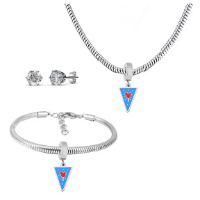 6S0017623ahlv-691  Necklace Length 45+4cm Bracelet Length 17+4cm  Stainless Steel Set  PDS739