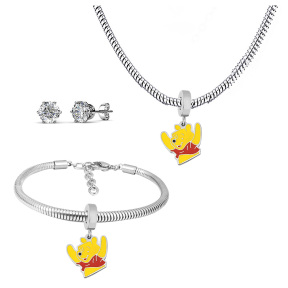 6S0017624ahlv-691  Necklace Length 45+4cm Bracelet Length 17+4cm  Stainless Steel Set  PDS740