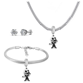6S0017629ahlv-691  Necklace Length 45+4cm Bracelet Length 17+4cm  Stainless Steel Set  PDS745