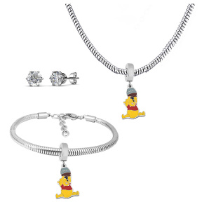 6S0017631ahlv-691  Necklace Length 45+4cm Bracelet Length 17+4cm  Stainless Steel Set  PDS747